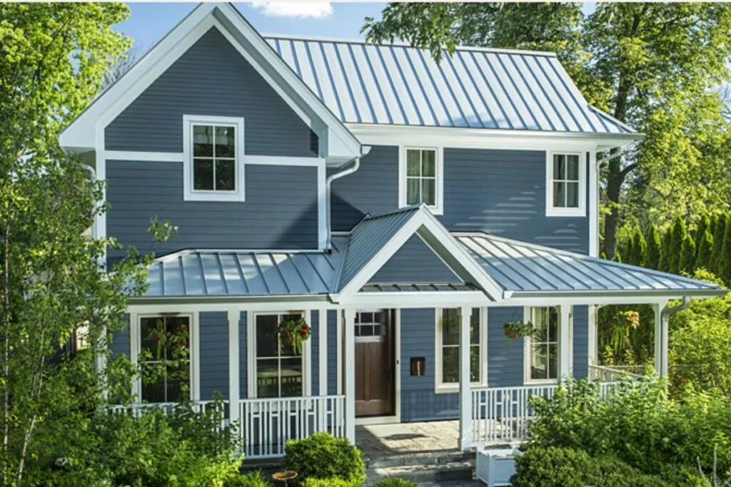 House with beautifully detailed siding