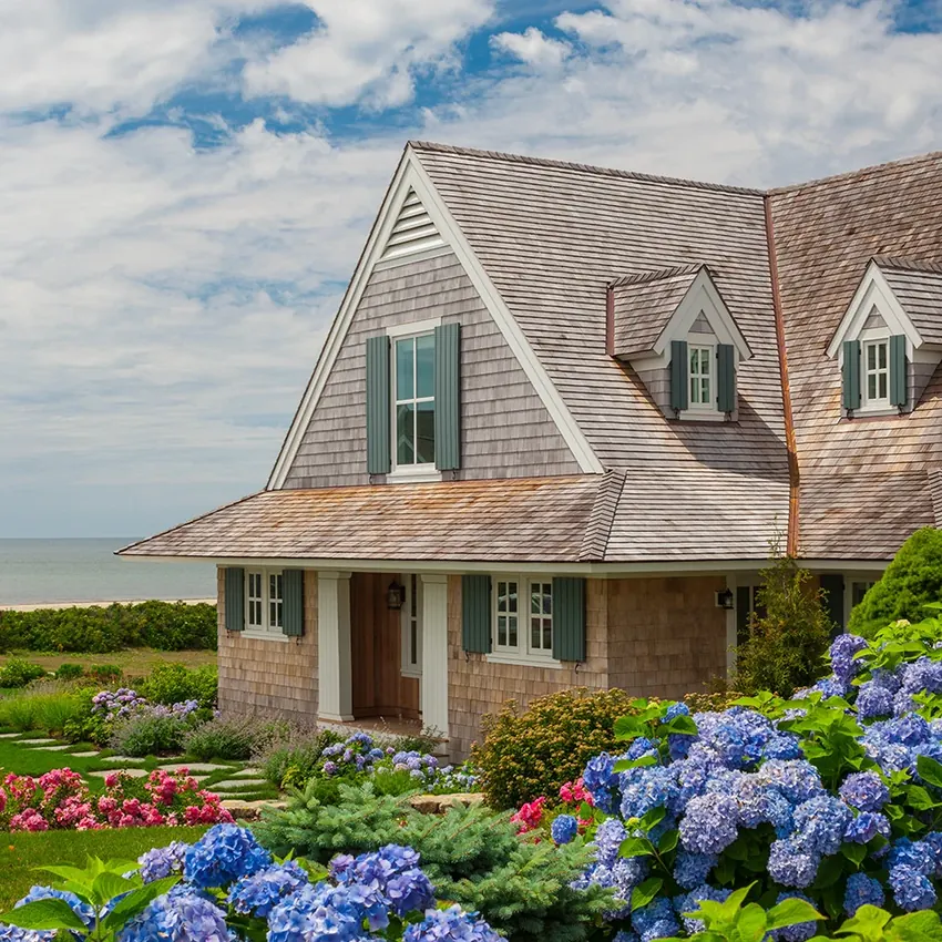 House with beautifully detailed siding