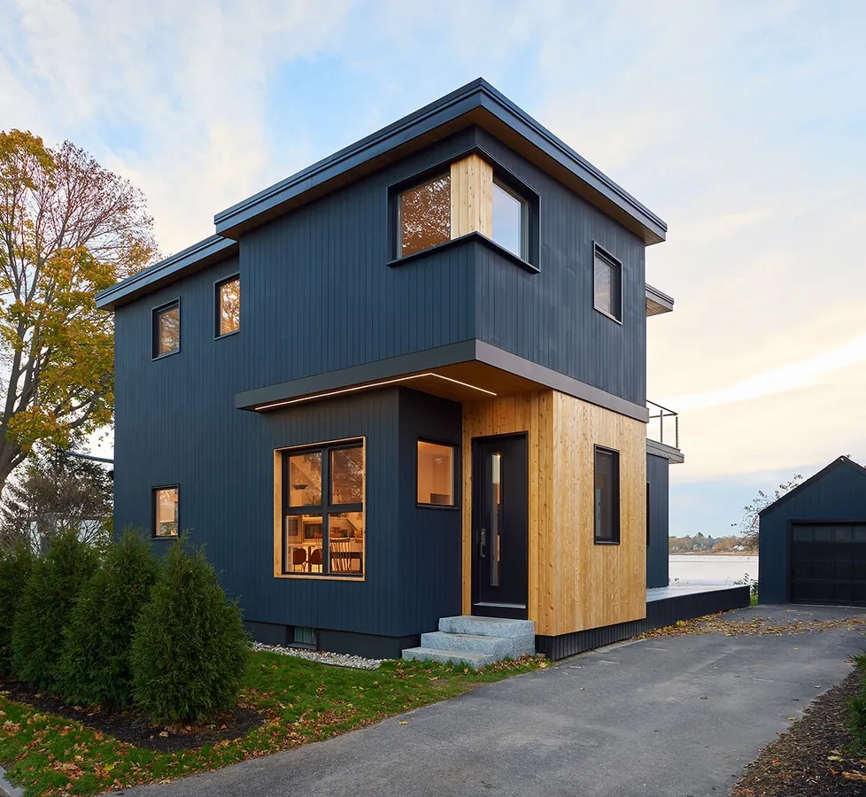 House with beautifully detailed siding